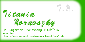 titania moravszky business card